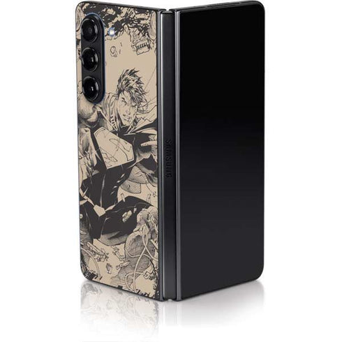 DC Comics Superman Unchained #1 Original Cover Pencils Galaxy Z Fold5 5G Skin